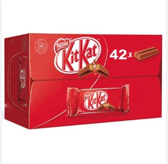 nestle 2 finger kitkat chocolate wafer bar full box (42 pcs pack)