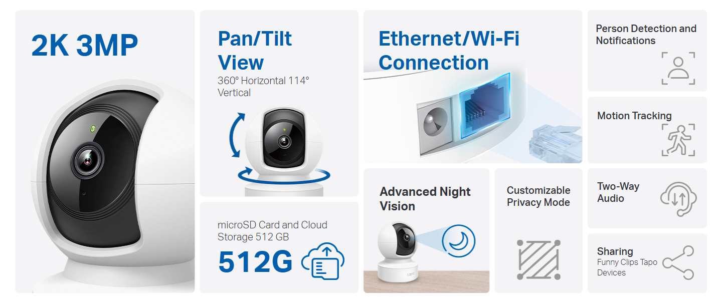 Tapo C212 Pan/Tilt Wi-Fi Security Camera - Image 3
