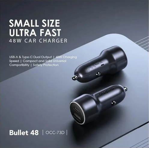 Oraimo Bullet 48 48W Dual Port Fast Car Charger OCC-73D - Image 3