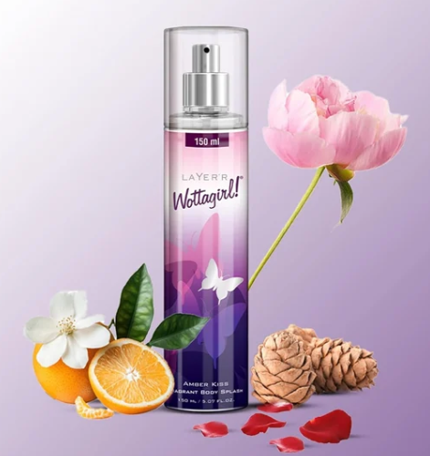 Layer’r Wottagirl! Amber Kiss Fragrant Body Splash Spray for Women - 150ml - Image 3