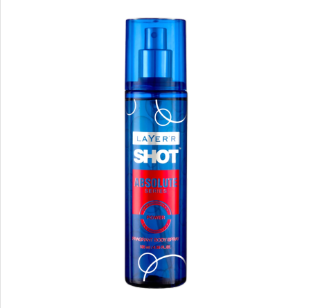 Layer’r Shot Absolute Series Power Fragrant Body Spray for Men - 135ml
